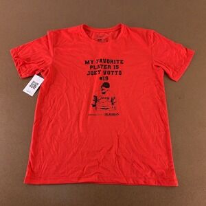 Swing Juice Men's Size Large Red Joey Votto Graphic Short Sleeve T-Shirt NWT